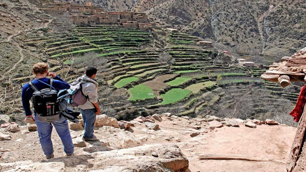 Atlas and kasbah country travel landscape in Morocco